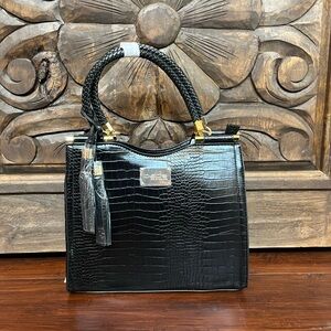 Bebe Angeles Natalie Crocodile Handbag Crossbody